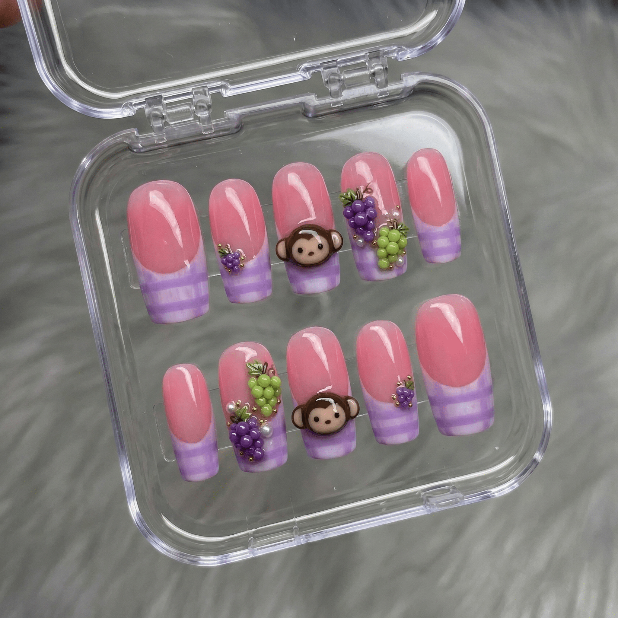 Grape Prank full press-on nail set – sizes XS–L by Handora