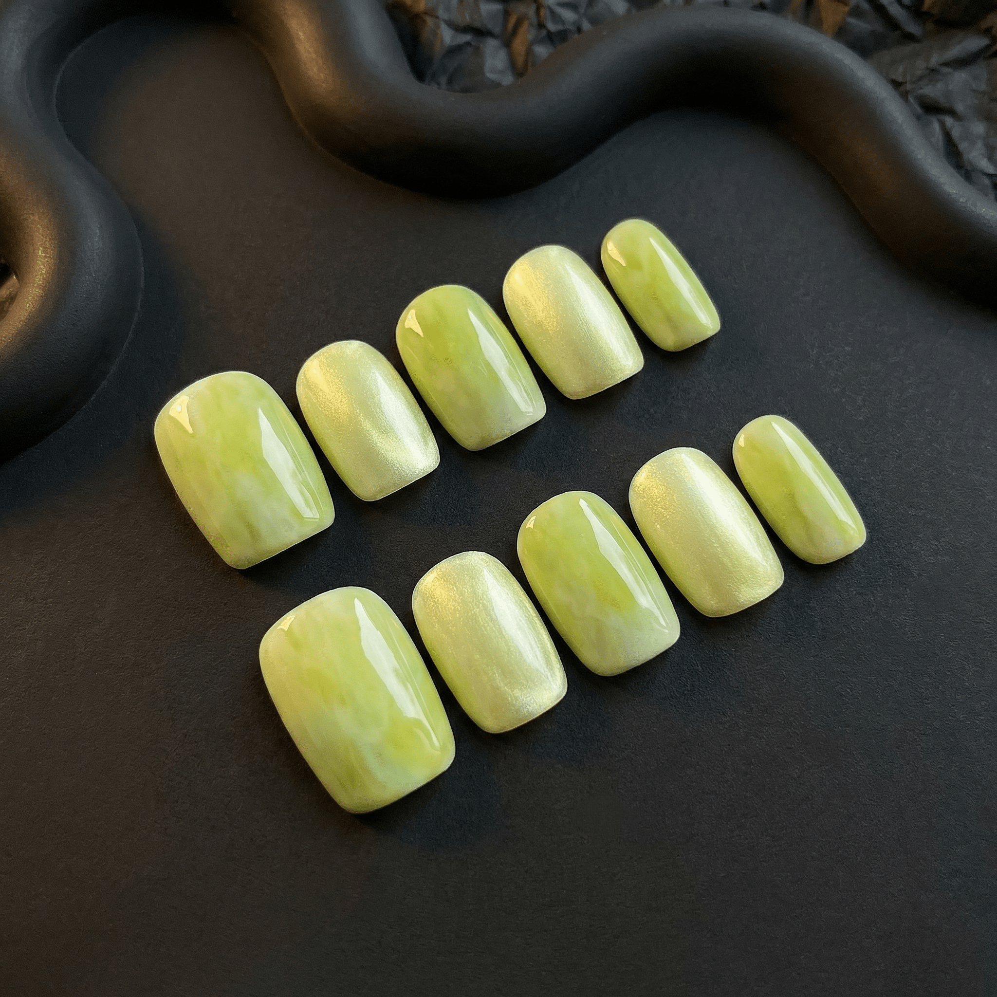 Green Grape green press-on nails by Handora