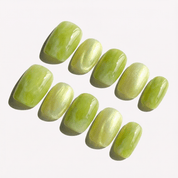 Green Grape salon-quality handmade press-on nails by Handora