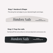 Handora Nail File Set press-on nails – design close-up by Handora