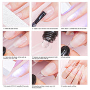 Handora Nails Magic Glue nail design – handmade press-on nails by Handora