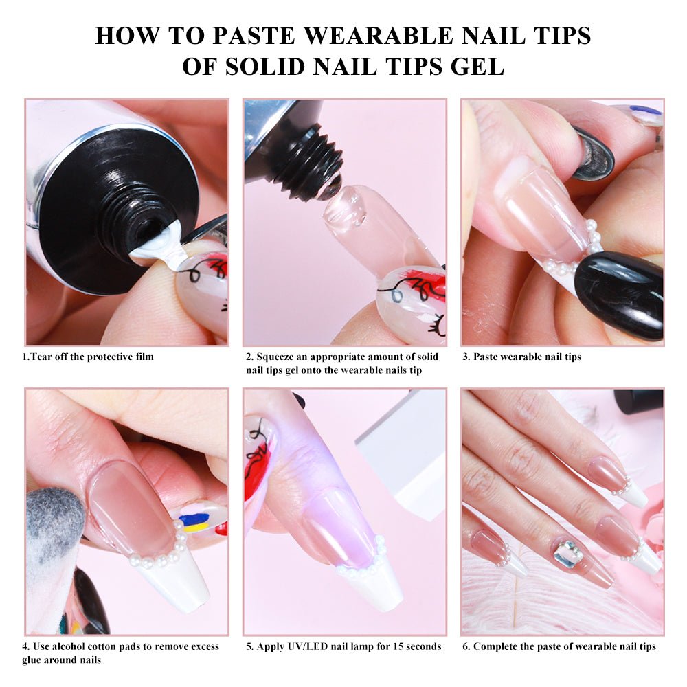 Handora Nails Magic Glue press-on nails worn on hand – almond shape by Handora