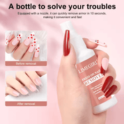 Handora Nails Magic Remover press-on nails worn on hand – almond shape by Handora