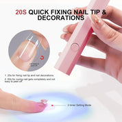 Handora Nails UV Lamp press-on nails – design close-up by Handora