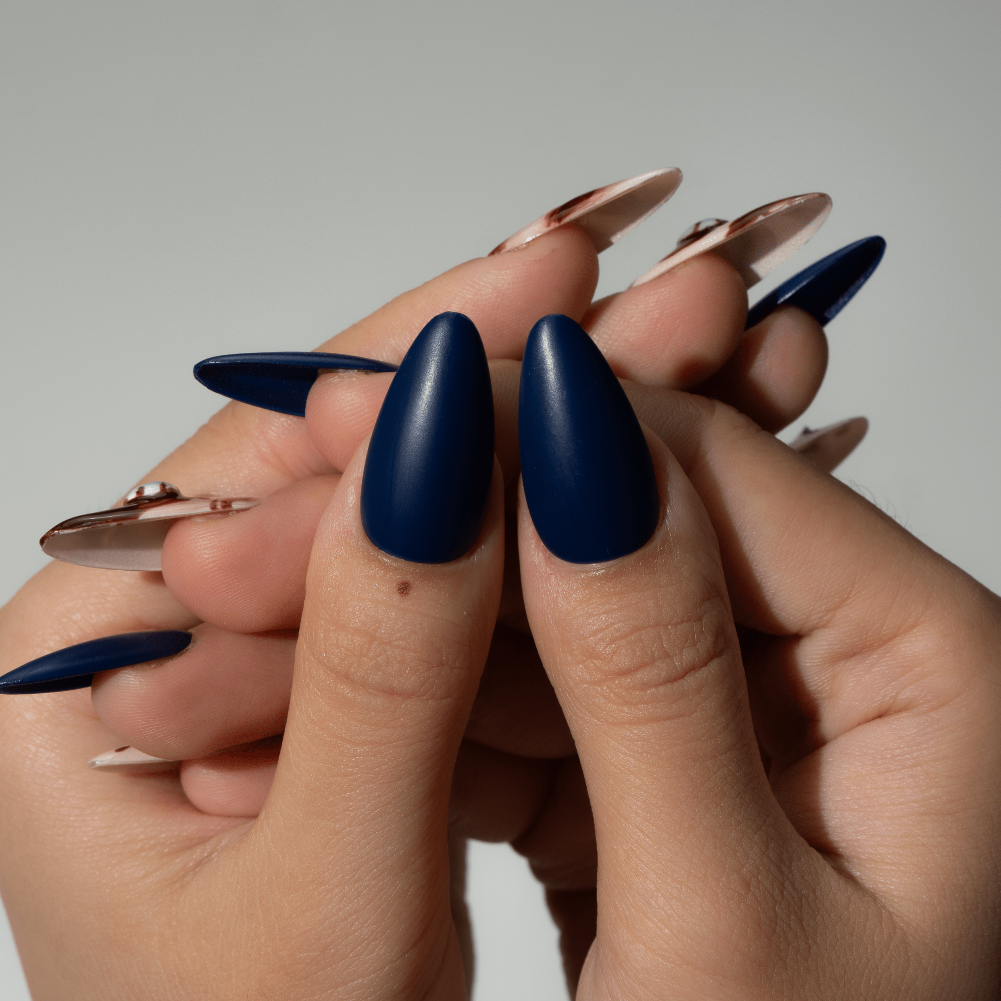 Haunted Eyes press-on nails – design close-up by Handora