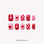Heart Sparkle kawaii press-on nails by Handora