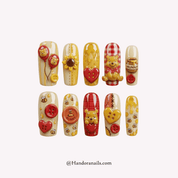 Honey Button kawaii press-on nails by Handora