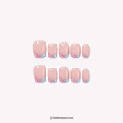 Icy Mirage Christmas press-on nails - white background by Handora Nails