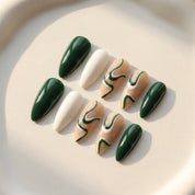 Jade Wave salon-quality handmade press-on nails by Handora