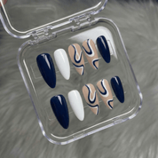 Jade Wave full press-on nail set – sizes XS–L by Handora