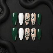 Jade Wave press-on nails by Handora