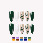 Jade Wave press-on nails by Handora