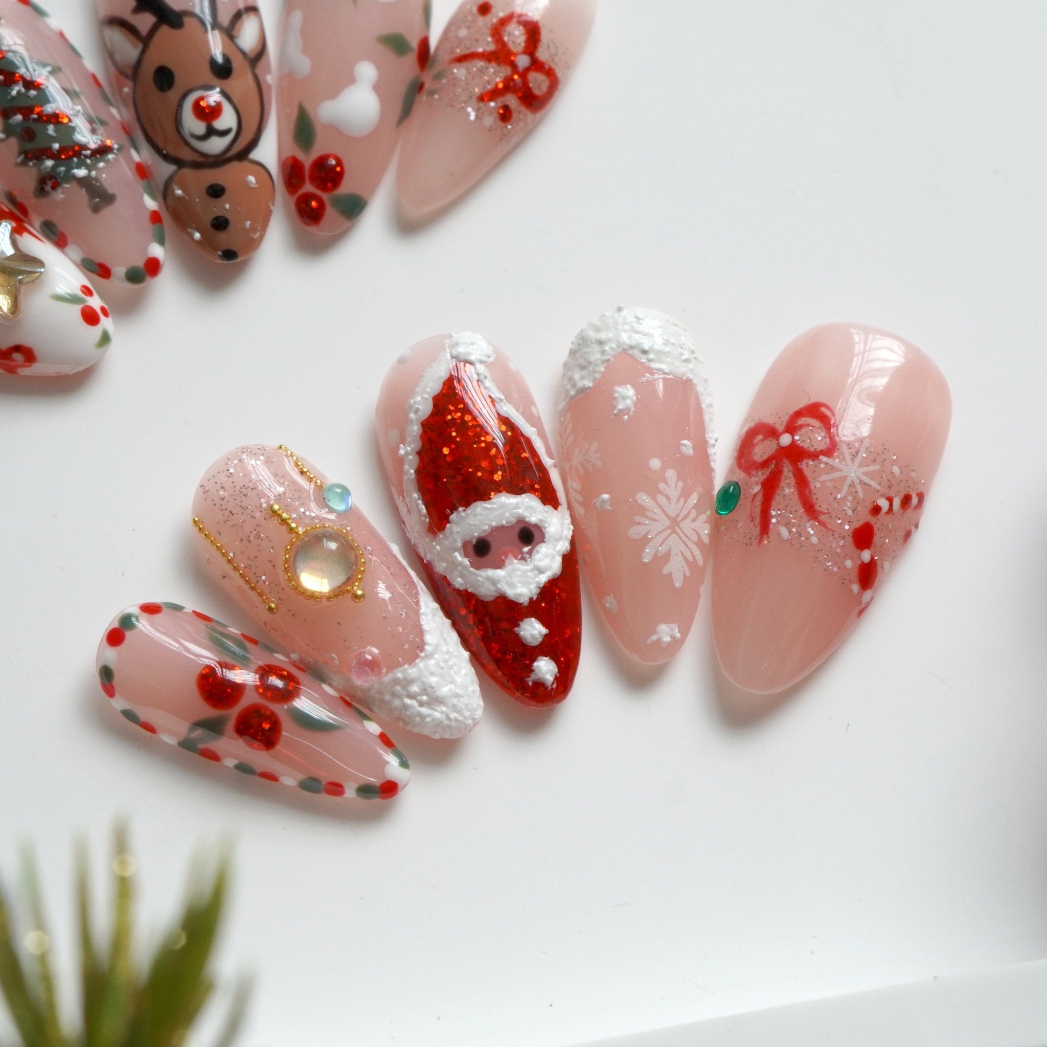 Jolly Joy full press-on nail set – sizes XS–L by Handora