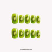 Juicy Kiwi press-on nails by Handora