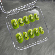 Juicy Kiwi full press-on nail set – sizes XS–L by Handora