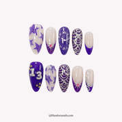 Karma's Time almond press-on nails by Handora
