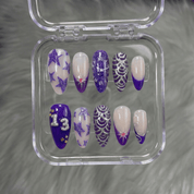 Karma's Time nail design – handmade press-on nails by Handora