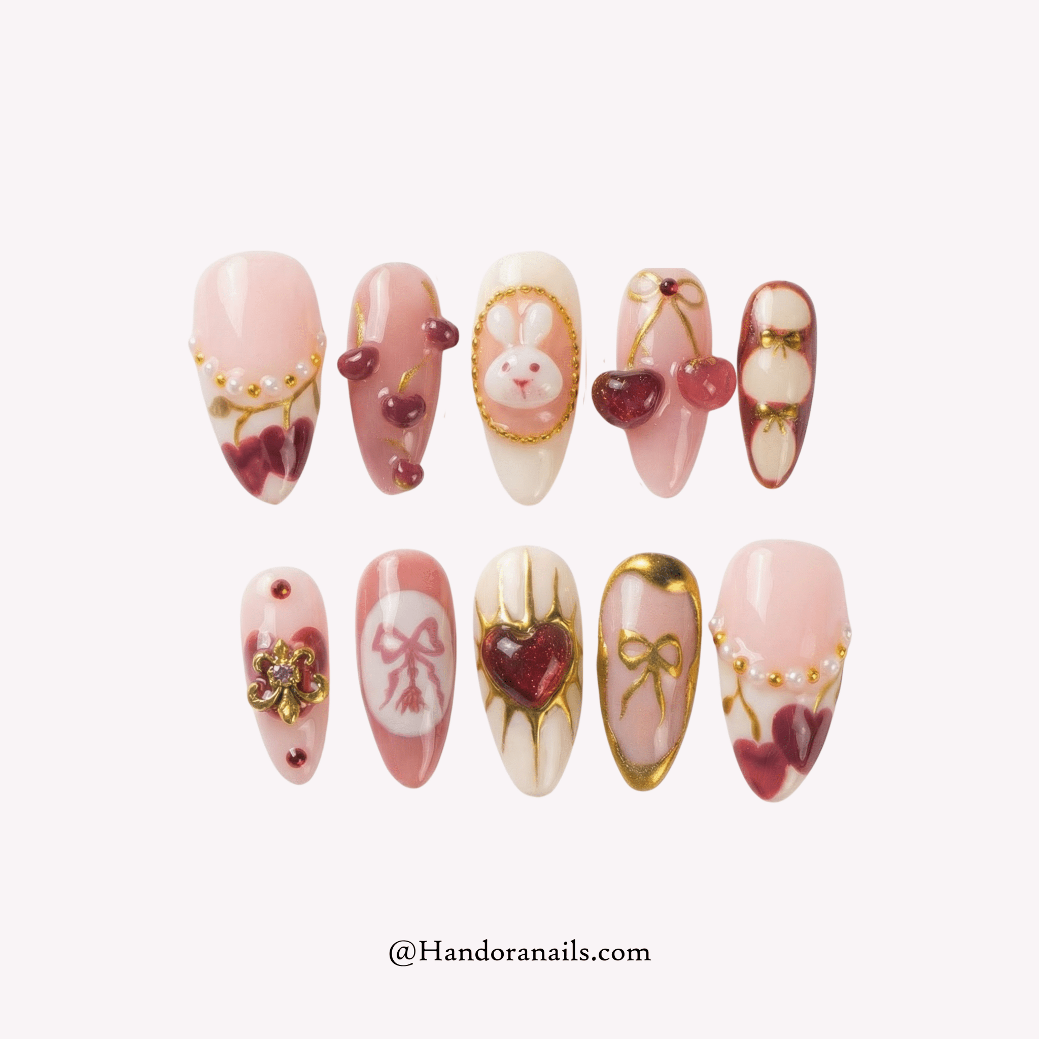 Kawaii Coquette kawaii press-on nails by Handora