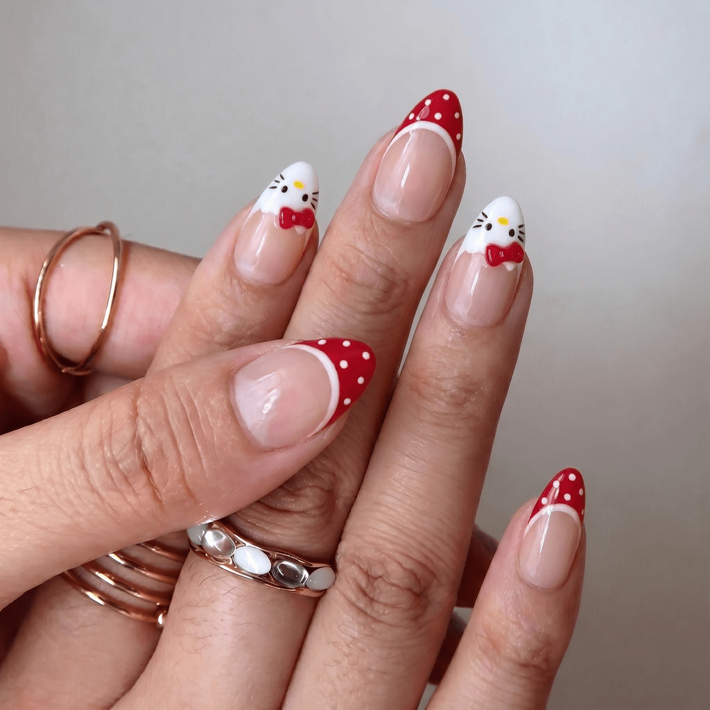 Kawaii Kitty kawaii nail design – handmade press-on nails by Handora