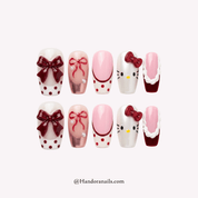 Kitty Coquette 3d press-on nails by Handora
