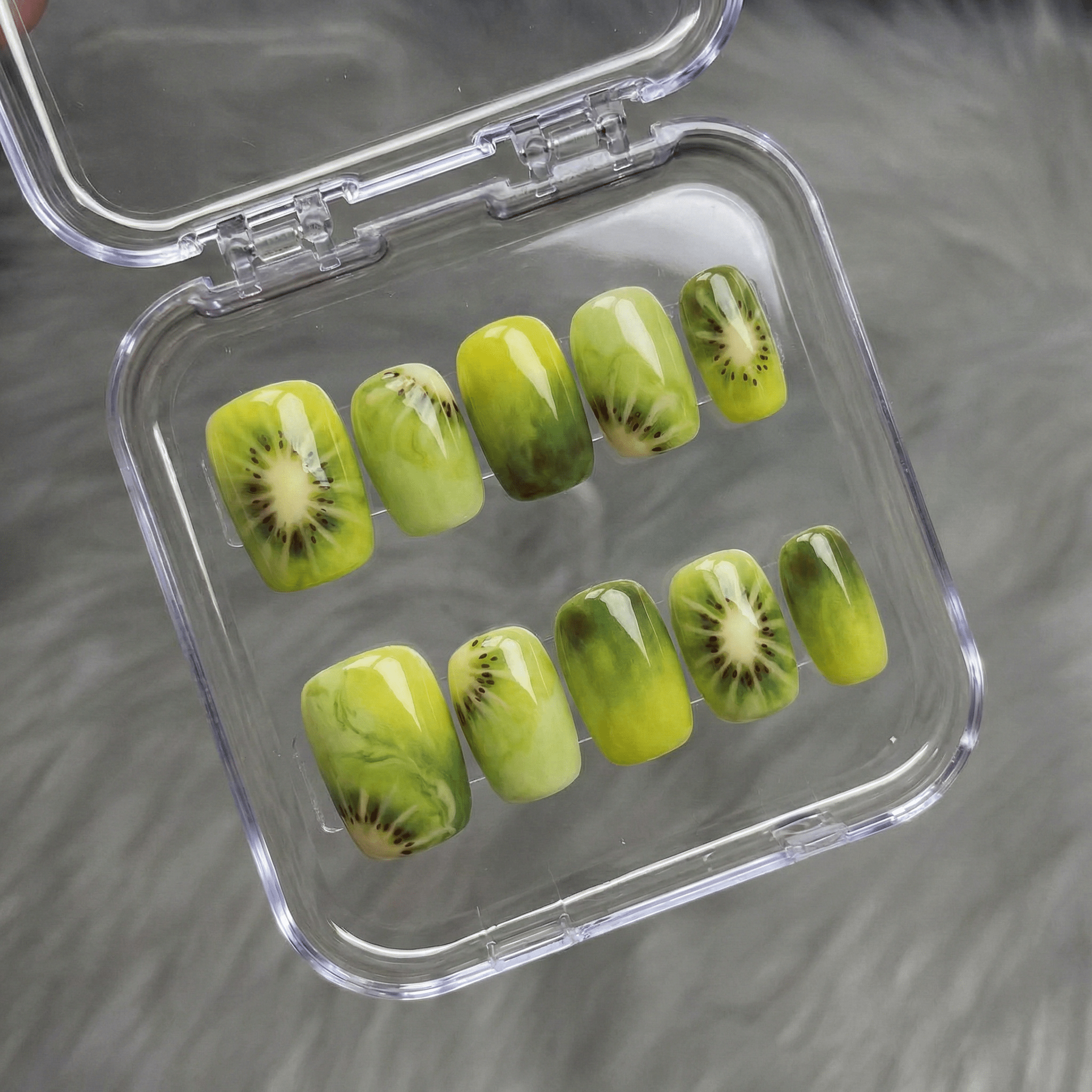 Kiwi Crush press-on nails by Handora