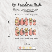 Labrador Charm full press-on nail set – sizes XS–L by Handora