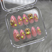 Labrador Fetch kawaii nail design – handmade press-on nails by Handora