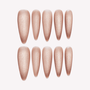 Latteveil cat eye press-on nails by Handora