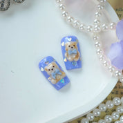 Lavender Dream press-on nails – design close-up by Handora