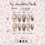 Leo Bloom press-on nails – design close-up by Handora