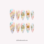 Libra Ethereal 3d press-on nails by Handora