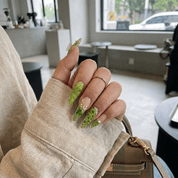 Lily Butterfly press-on nails – hand-painted reusable gel set by Handora