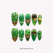 Lucky Beary 3d press-on nails by Handora