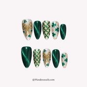 Lucky Glitz cat eye press-on nails by Handora