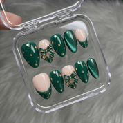 Lucky Luxe press-on nails – hand-painted reusable gel set by Handora