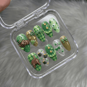 Lucky Puppy 3d nail design – handmade press-on nails by Handora