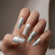 Lunar Cancer 3d nail design – handmade press-on nails by Handora