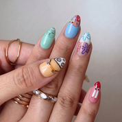 Bikini Bottom nail design – handmade press-on nails by Handora