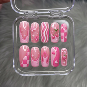 Berry Bliss full press-on nail set – sizes XS–L by Handora