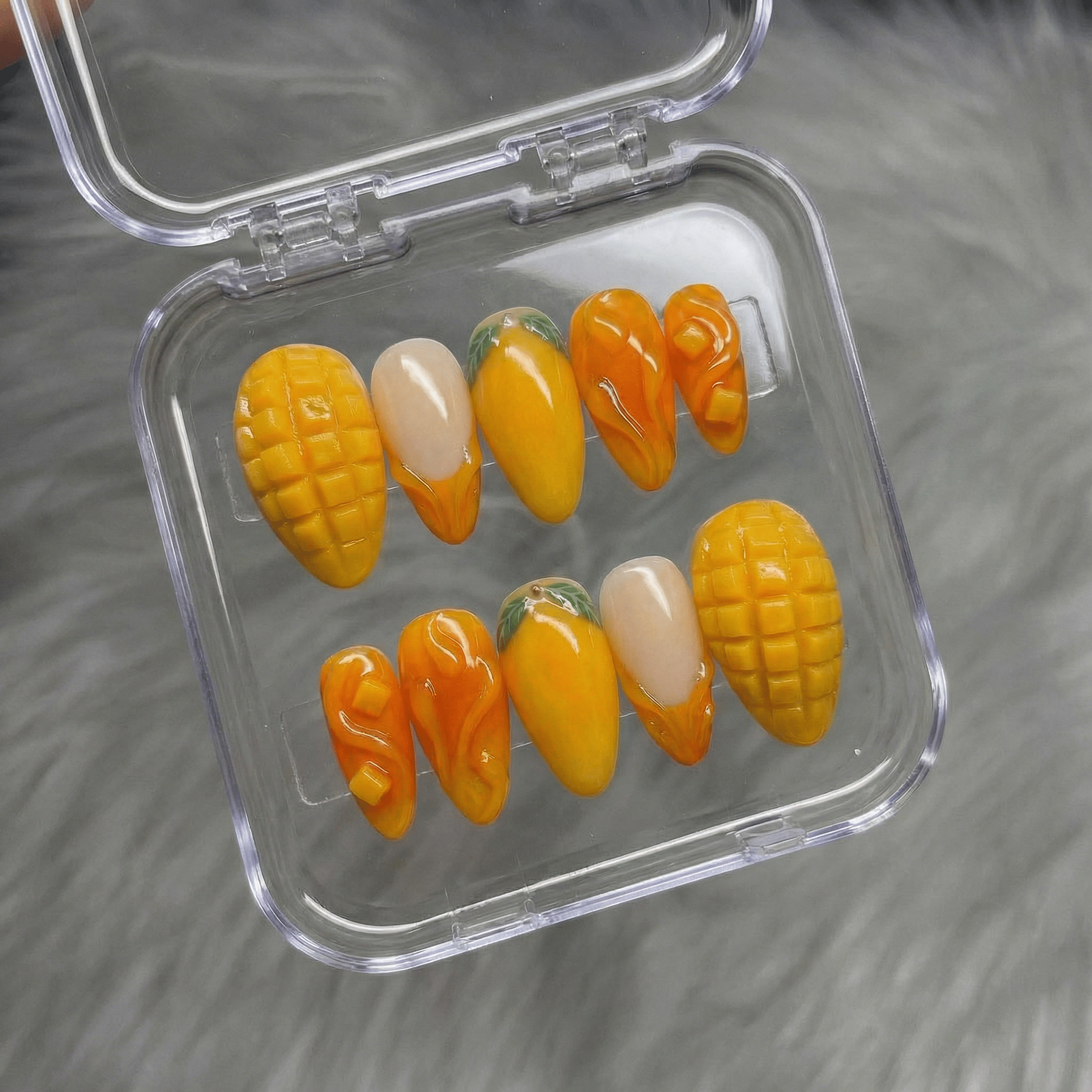 Mango Bliss press-on nails by Handora