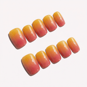 Mango Sunset - Handora Nails - fruithandmadepress - on nails
