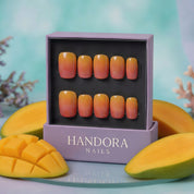 Mango Sunset - Handora Nails - fruithandmadepress - on nails