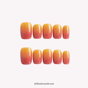 Mango Sunset - Handora Nails - fruithandmadepress - on nails