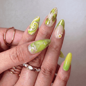 Margarita french tip nail design – handmade press-on nails by Handora