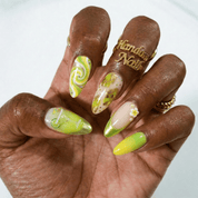 Margarita press-on nails – hand-painted reusable gel set by Handora