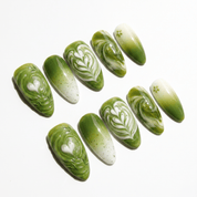Matcha Latte full press-on nail set – sizes XS–L by Handora