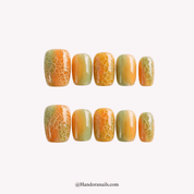 Melon Glow press-on nails by Handora