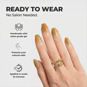 Melon Glow nail design – handmade press-on nails by Handora