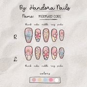 Mermaid Core - Handora Nails - flower nailssaleSummer Nails