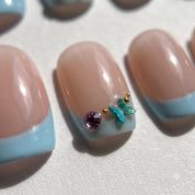 Mermaid Holiday Christmas press-on nails - design view 8 by Handora Nails